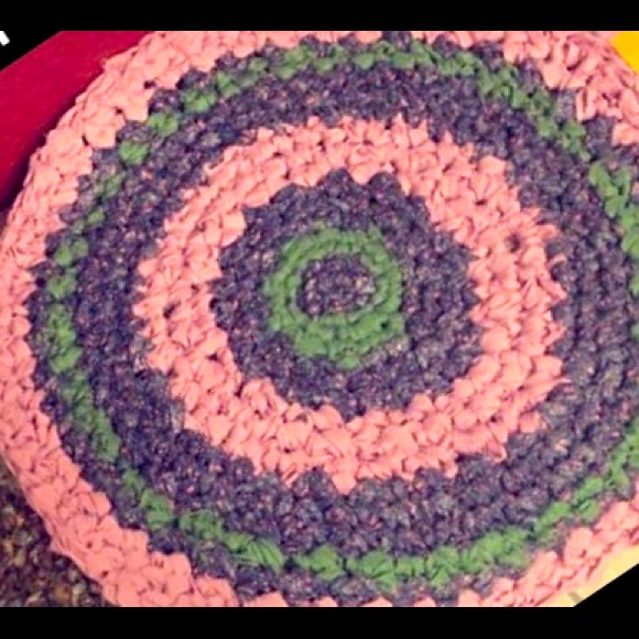 Multi Colored Crochet Rug - Picture 2 of 2